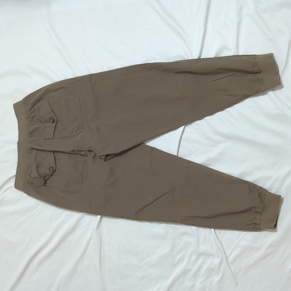 Madewell Twill Drawstring Jogger Pants, Color Distant Surplus Size XXS - Picture 3 of 16